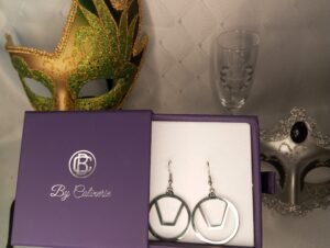 boucles d'oreilles argentés Boucles D'Oreilles Symbole Libertin Argentées