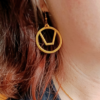 boucles d'oreilles symbole libertin doré La Parure Dorée - Le Symbole Complet